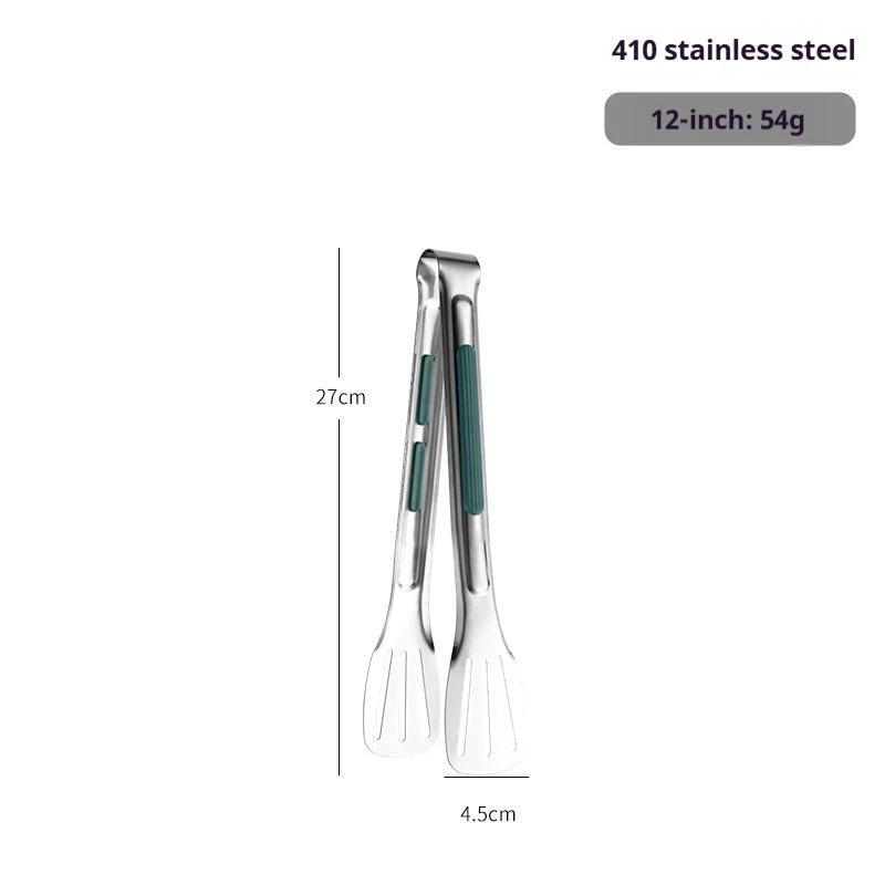 Stainless Steel Non-Slip Food Tongs – BBQ, Grill & Kitchen Kitchen Food Tongs Axl 1pc 11inch