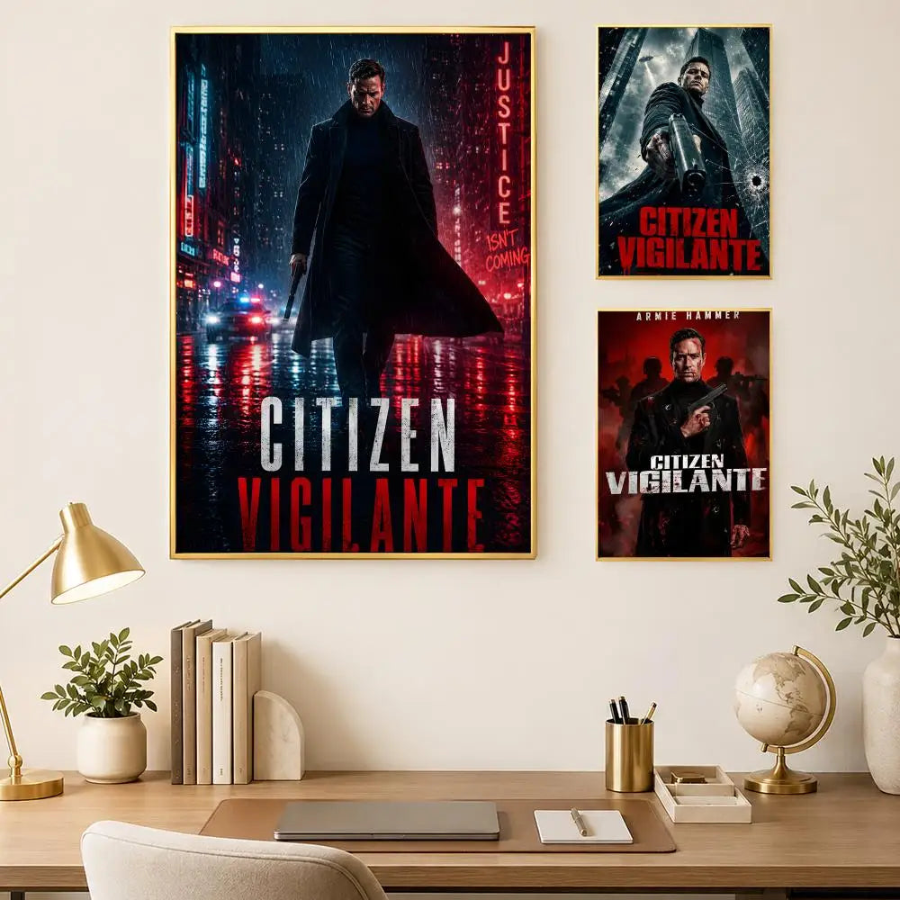 Citizen Vigilante Movie Poster – Self-Stick HD PVC Wall Art Wall Art Poster Axl