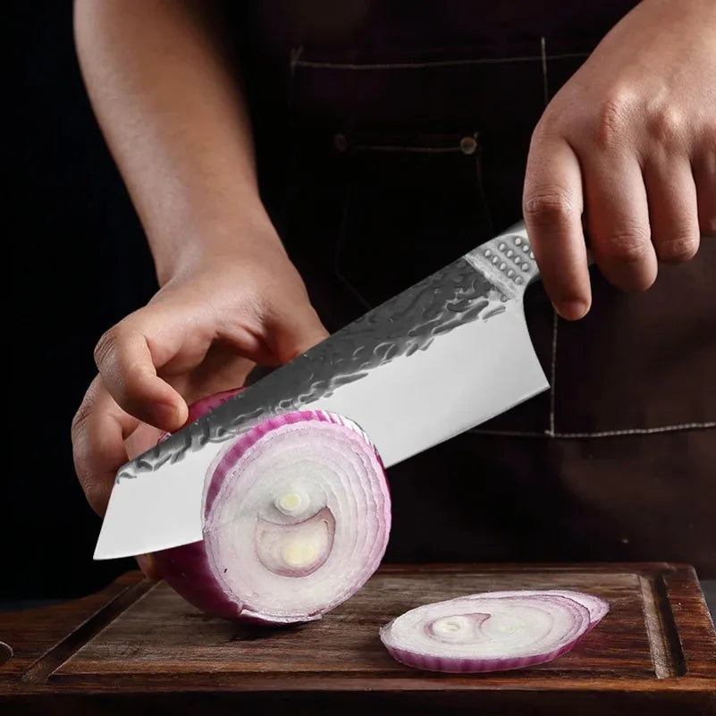 InLeung Forged Stainless Steel Boning & Chef Knife – Wood Handle Kitchen Boning Knife Axl