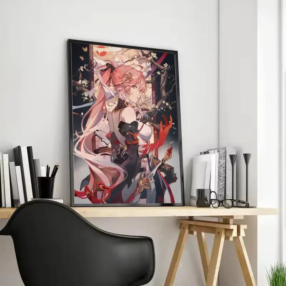Wuthering Waves Changli Canvas Poster – Unframed Wall Art Canvas Wall Art Axl Black5 15X20cmFrameless