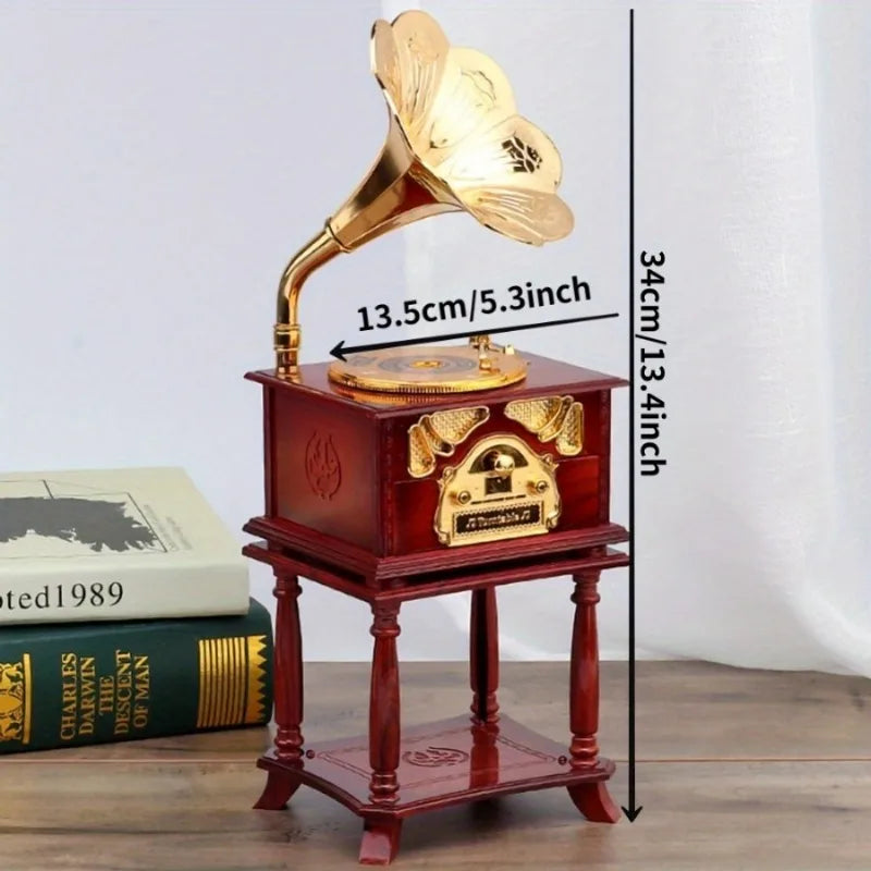 Eight-Tone Gramophone Retro Music Box | Classic Phonograph Gift Retro Music Box Axl