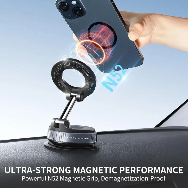MagSafe Car Phone Mount – 360° Rotation Vacuum Suction Cup Car Phone Mount Axl