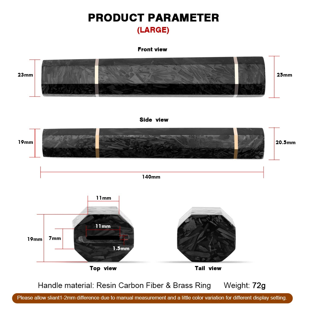 Handmade Resin & Carbon Fiber Octagonal Knife Handle – DIY Knife Handle Axl