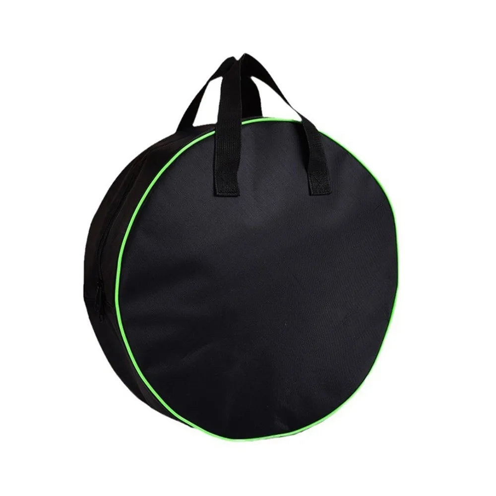 Round Waterproof Oxford Cloth Cable & Tool Storage Bag Organizer Cable Storage Bag Axl Green 37x10cm