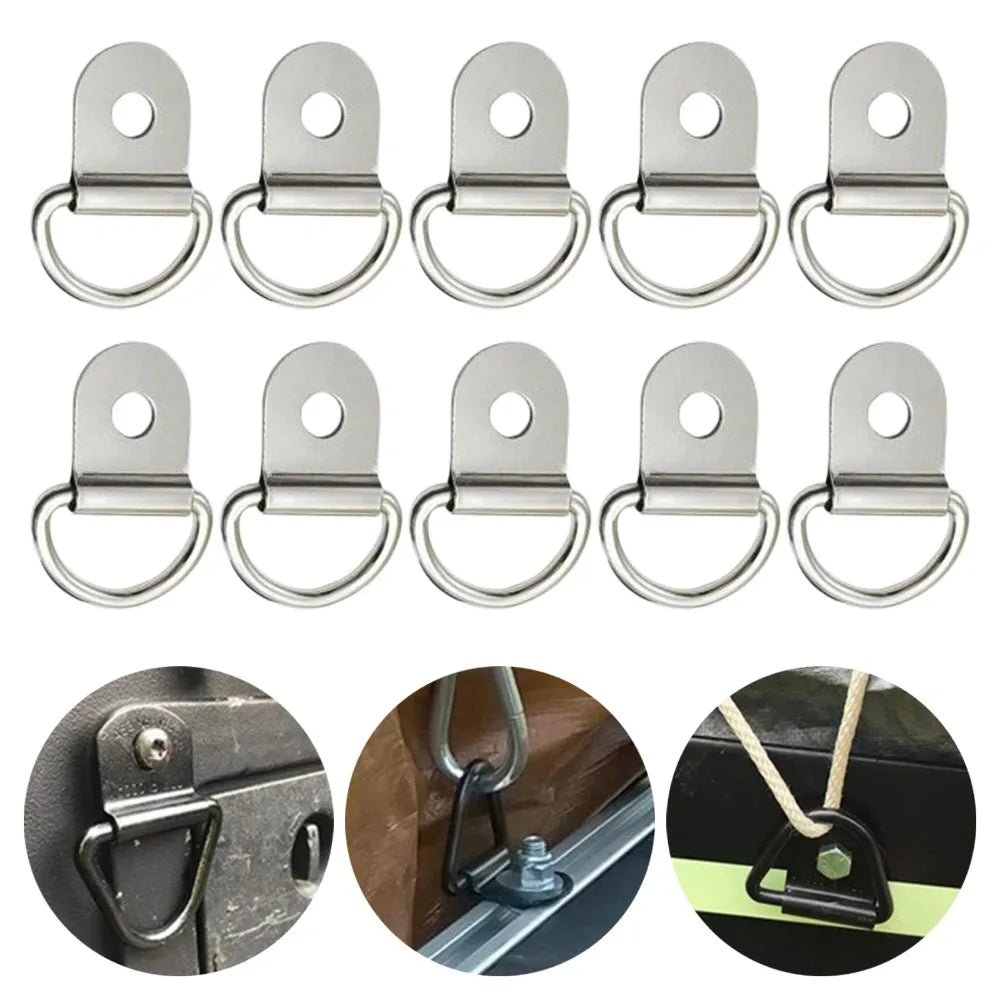 10-Pack D-Ring Tie Down Anchors – Stainless Steel Lashing Rings Tie Down Anchors Axl