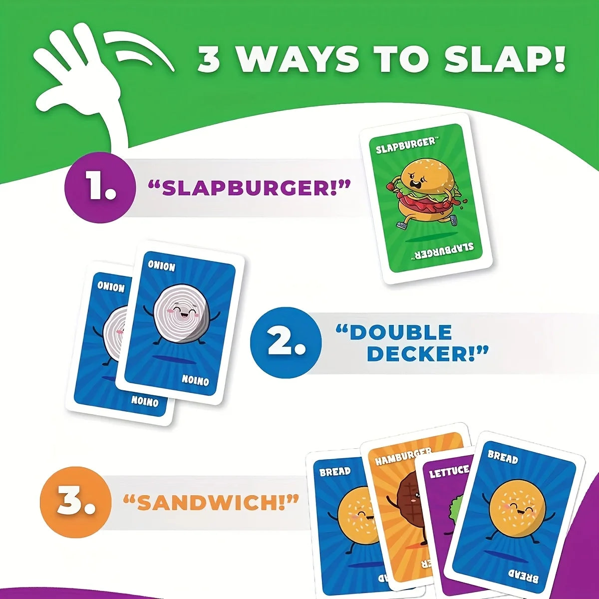 Slapburger Card Game – Fast Slap Strategy Party Game for 2-6 Party Card Game Axl
