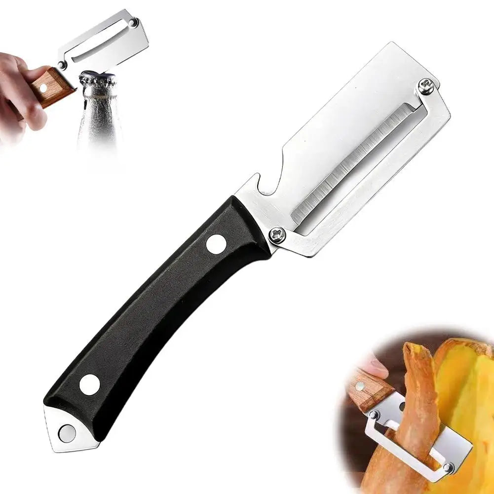 2-in-1 Vegetable Peeler & Bottle Opener | Ergonomic Handle Vegetable Peeler Axl A 1pc