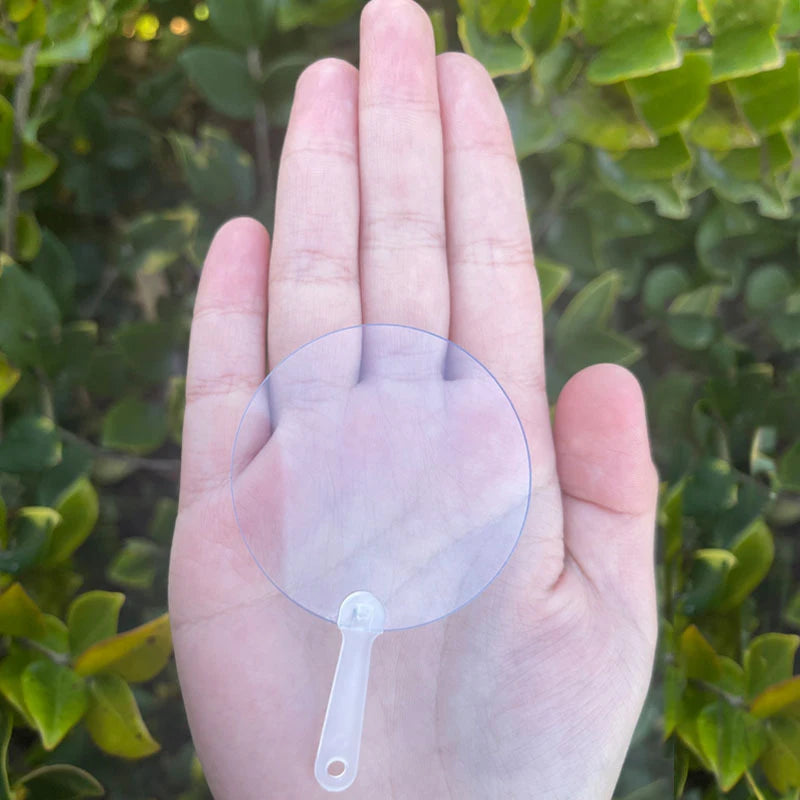 50Pcs Mini Transparent Blank Fans – DIY Art & Party Favors DIY Craft Fan Set Axl