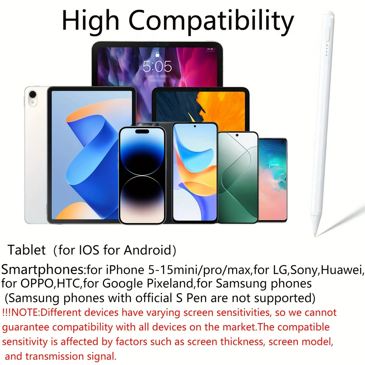 Universal Capacitive Stylus Pen – Samsung, Huawei & Xiaomi Tablets Capacitive Stylus Pen Axl