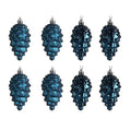 8-Pack Christmas Pine Cone Ornaments – Plastic Hanging Pendants Christmas Ornaments Axl navy blue