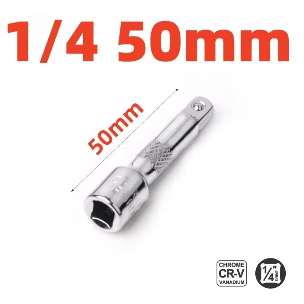 Socket Extension Bar Set – 1/4" 3/8" 1/2" Drive Ratchet Tool Socket Extension Bar Axl 1-4 50mm