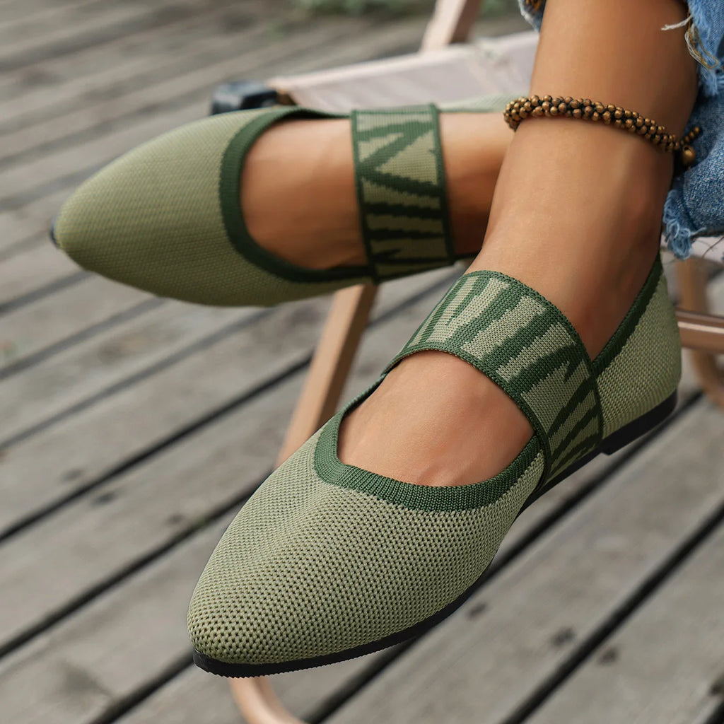 Women's Canvas Flat Loafers – Non-Slip Pointed Toe Casual Shoes Women's Flat Loafers Axl