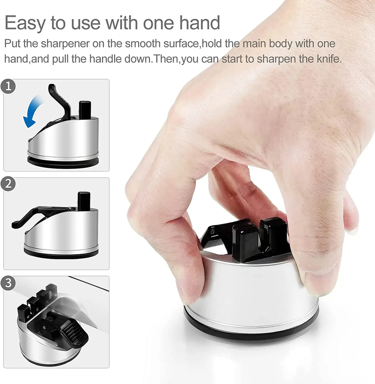 PLYS Knife Sharpener with Suction Cup – Tungsten & Ceramic Knife Sharpener Axl