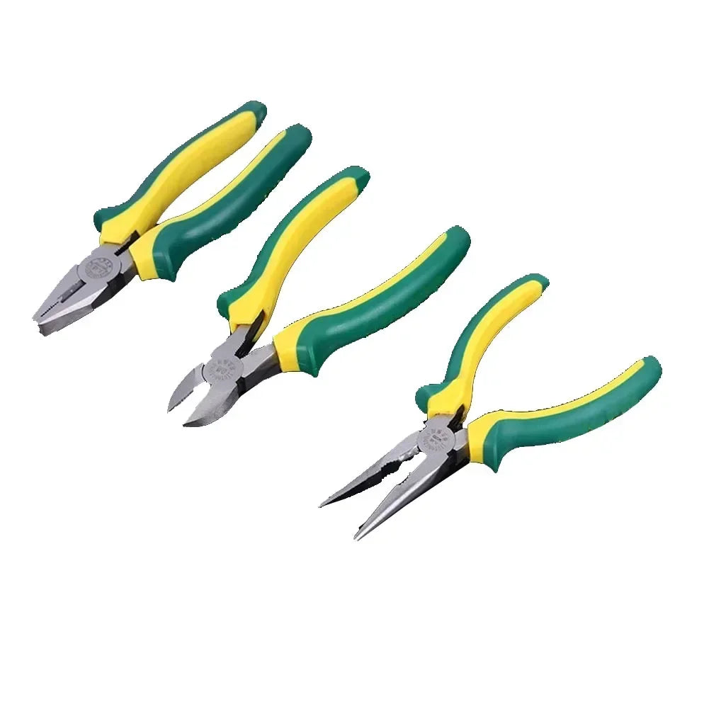 3-Pc 6" Ergonomic Pliers Set – Wire, Diagonal & Needle Nose Pliers Set Axl