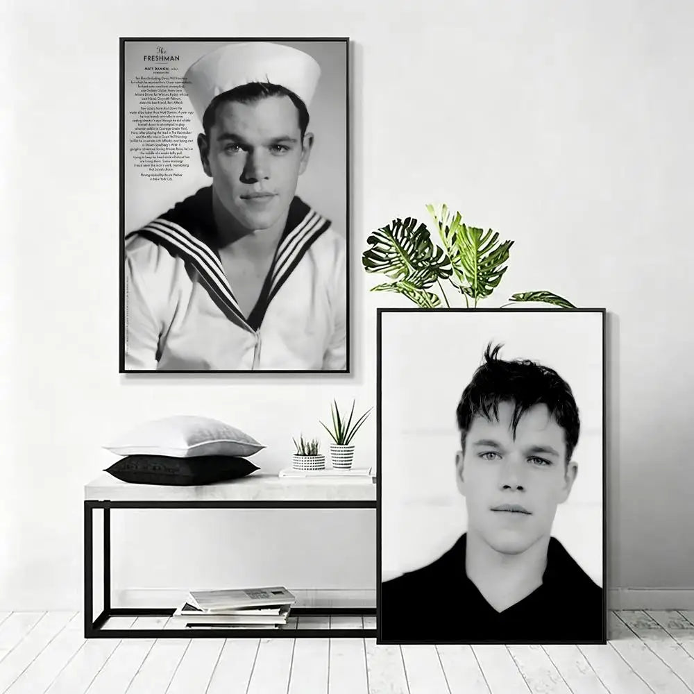 Matt Damon HD Art Poster – Waterproof Sticky Wall Decor Wall Art Poster Axl