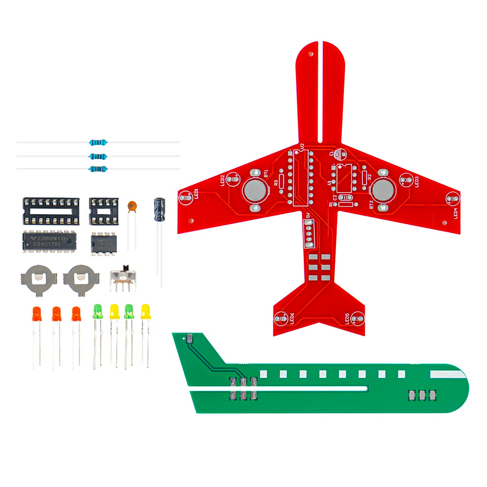 CD4017 Airplane Flow Lamp DIY LED Electronics Soldering Kit DIY Electronics Kit Axl