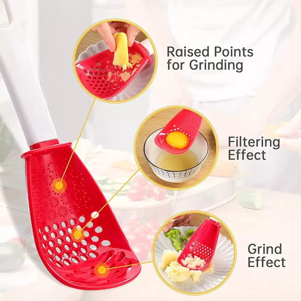Multifunctional Cooking Spoon – Potato Masher & Garlic Press Multifunctional Kitchen Spoon Axl