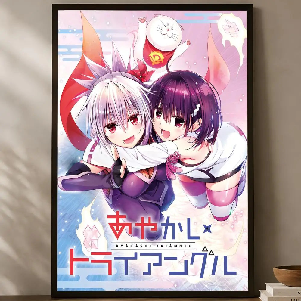 Ayakashi Triangle Manga Poster – Self-Stick HD PVC Wall Art Wall Art Poster Axl White02 60X90cmNoframe