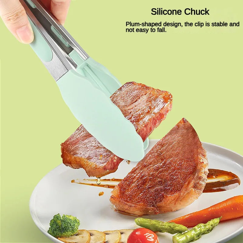 Silicone Food Tongs 9" & 12" – Kitchen, BBQ & Grilling Tongs Kitchen Serving Tongs Axl