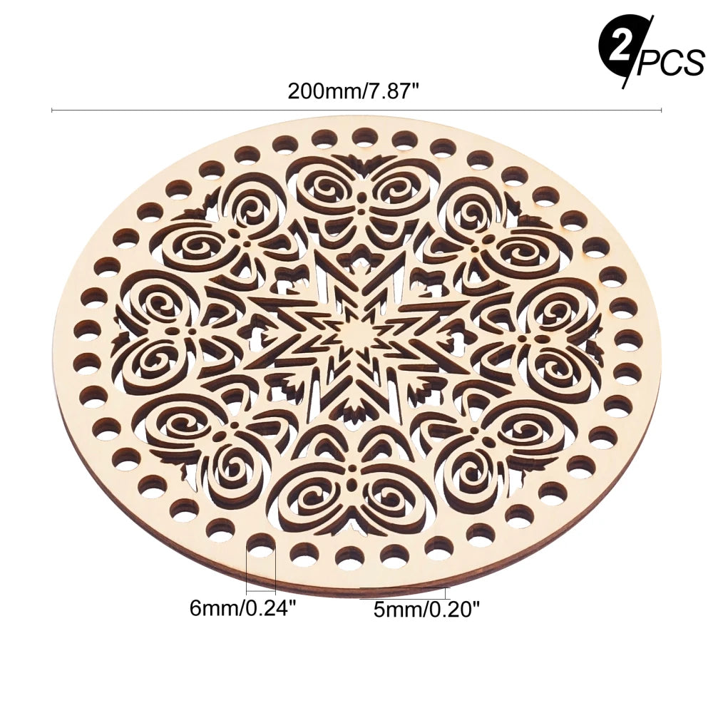 Oval Wood Crochet Basket Base 35x25cm | DIY Knitting Base Crochet Basket Base Axl AECH04-01872