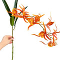 Spider Orchid Artificial Flowers – 3D Printed 9-Head Stem Artificial Flower Stem Axl Orange