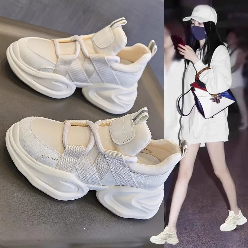 Women's Chunky Platform Sneakers – Breathable Height Boosting Chunky Platform Sneakers Axl