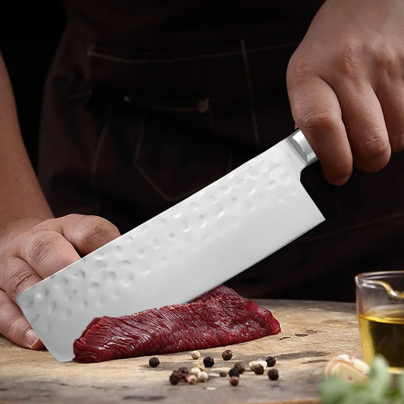 Nakiri Chef Knife – Carbon Steel Blade & Wood Handle Chef Kitchen Knife Axl