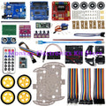 4WD Smart Robot Car Chassis Kit with Speed Encoder for Arduino Robot Car Kit Axl 4WD Upgrade Kit