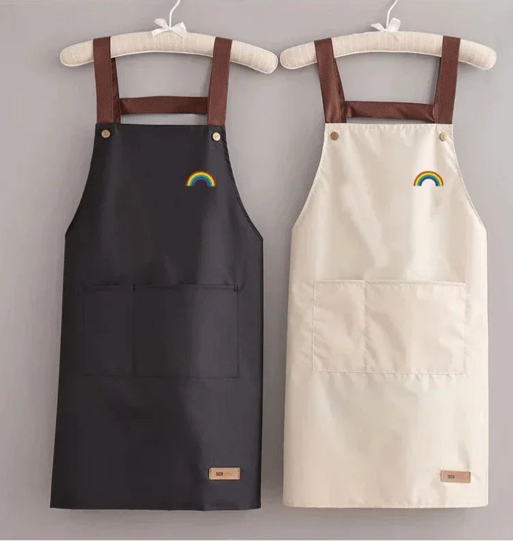 Waterproof Kitchen Apron with Large Pocket – Chef & Restaurant Kitchen Work Apron Axl