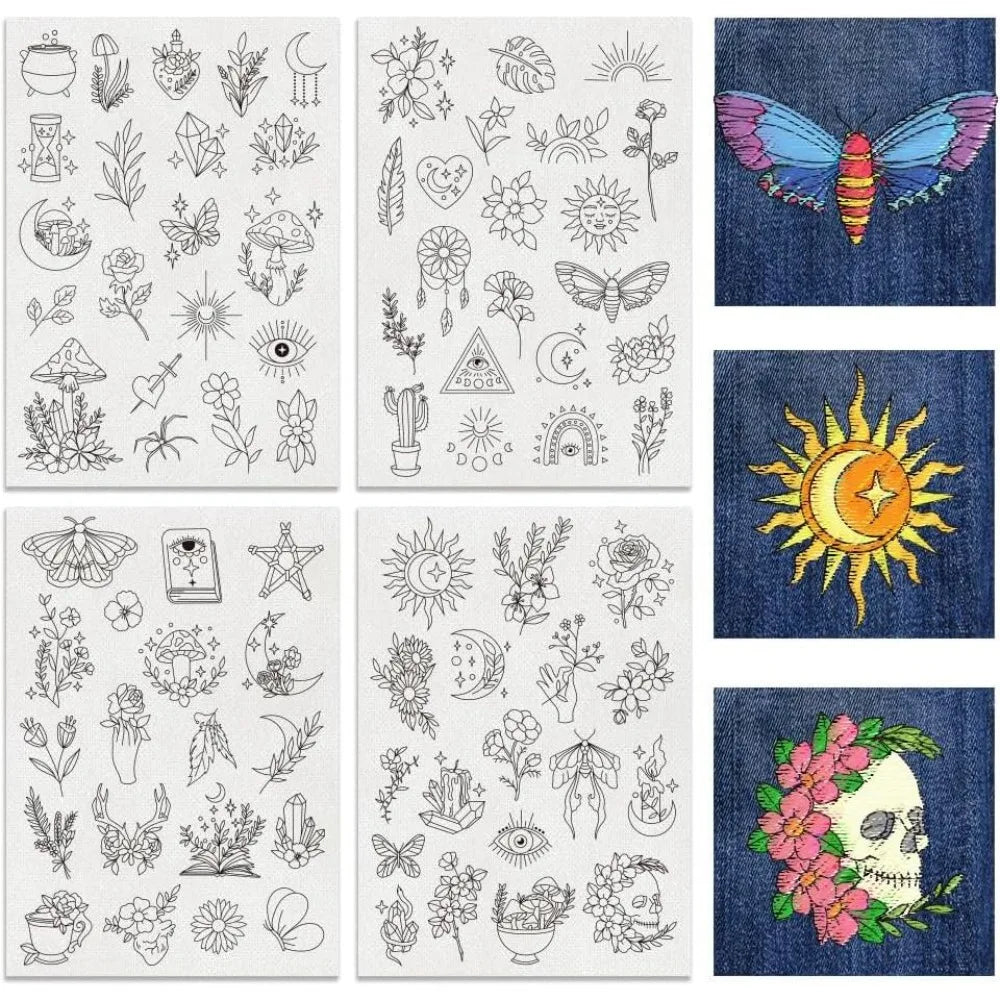 79PCS Boho Water Soluble Embroidery Stabilizers – 4 Sheets Embroidery Stabilizer Axl AECH04-18828