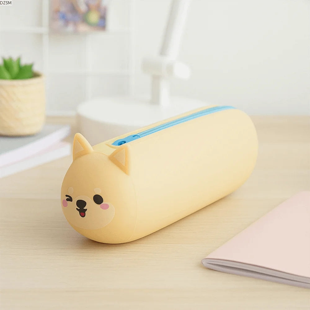 Large Capacity Silicone Pencil Case – Cartoon Soft Pouch Silicone Pencil Case Axl