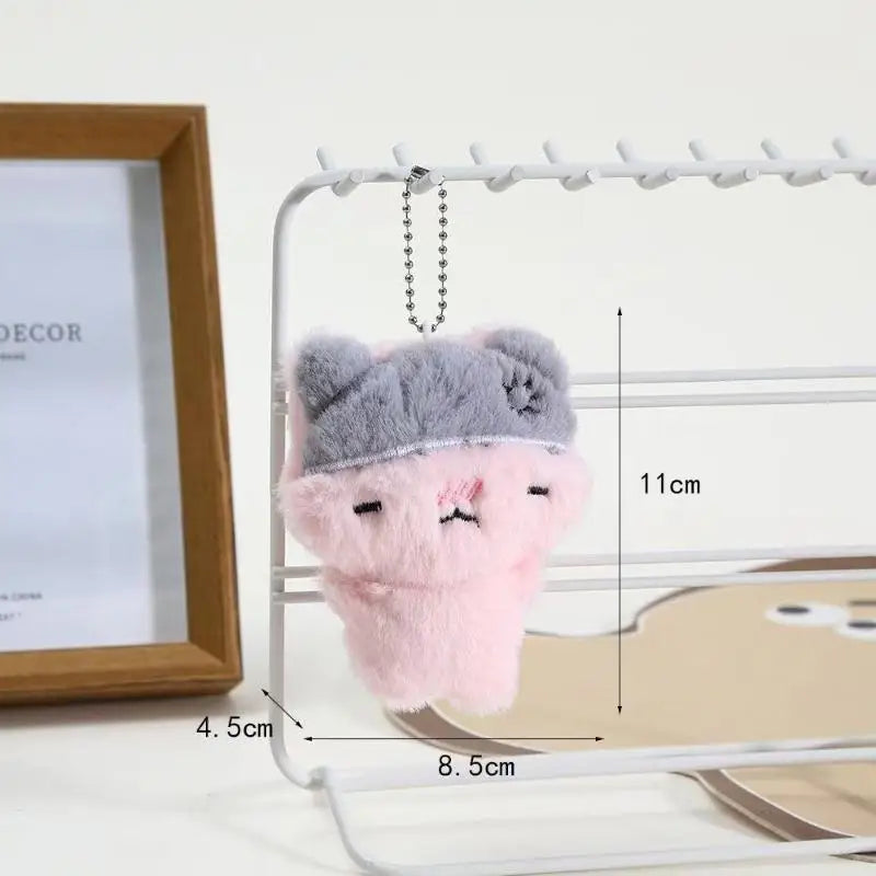 Kawaii Plush Cat Keychain – Cute Bag Charm & Backpack Pendant Plush Keychain Charm Axl