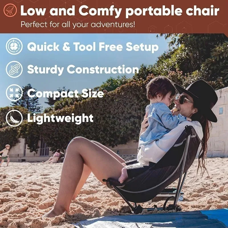 Ultralight Aluminum Mesh Folding Chair – Camping & Beach Folding Camping Chair Axl