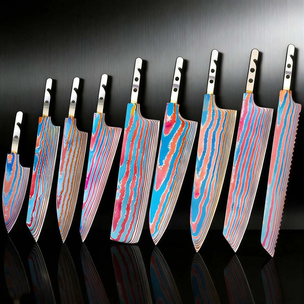 Damascus Steel Blank Cleaver Blade – DIY Knife Making Blank Knife Blade Axl