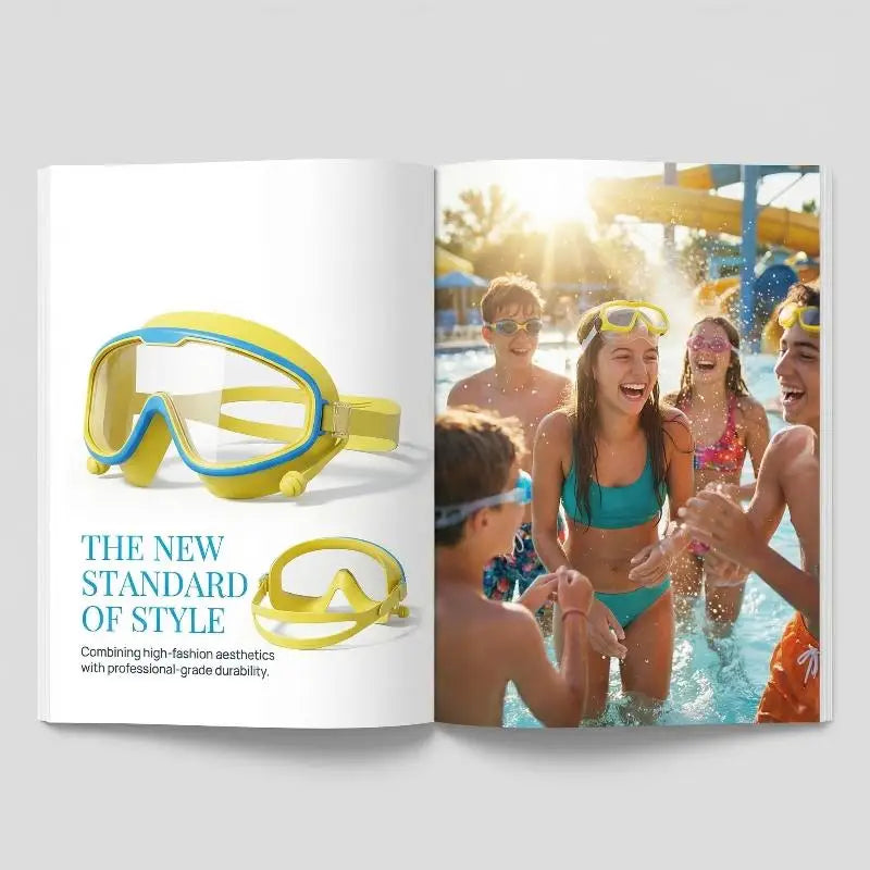Kids Large Frame Swimming Goggles – Anti-Fog & UV Protection Kids Swim Goggles Axl