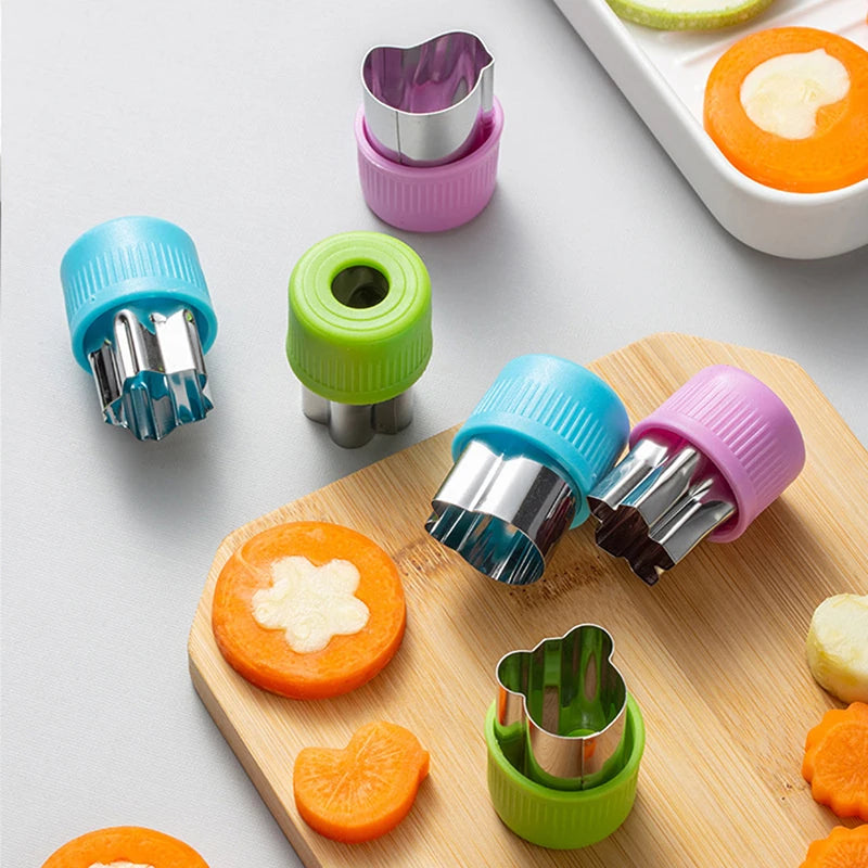 3-Piece Star & Heart Fruit Vegetable Cutter Set – Stainless Steel Fruit Vegetable Cutter Axl