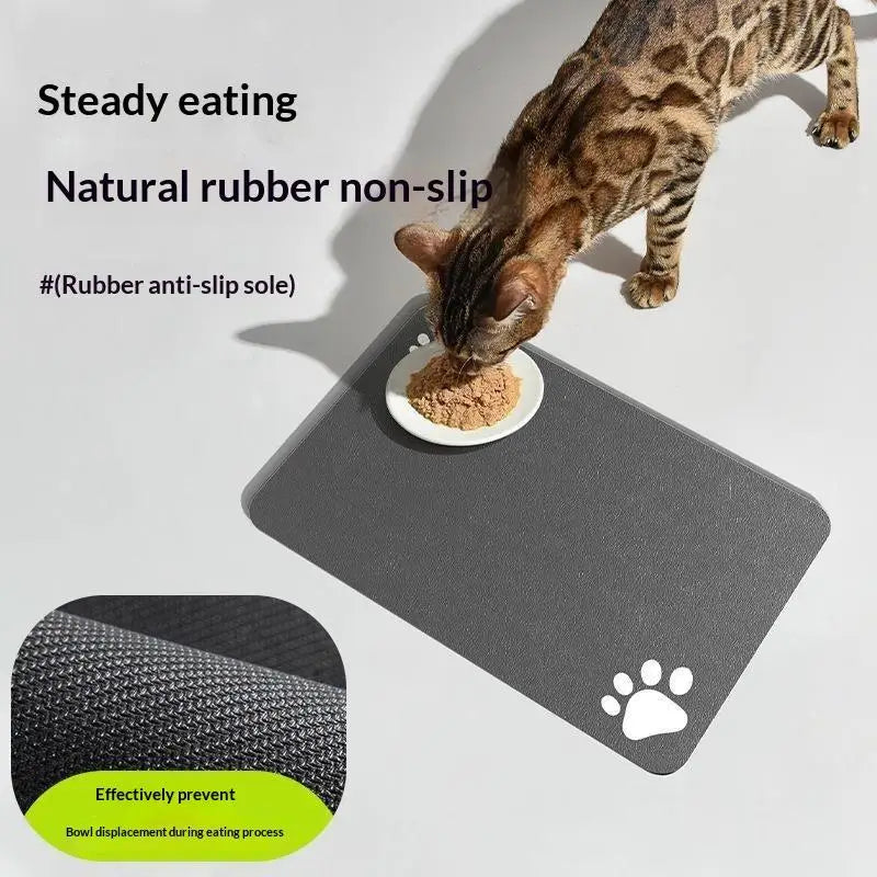Diatomaceous Earth Pet Placemat – Non-Slip Absorbent Food Mat Pet Feeding Mat Axl