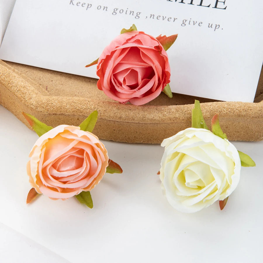 Silk Artificial Rose Heads 10/20 Pcs – Wedding & Home Decor Artificial Silk Flowers Axl