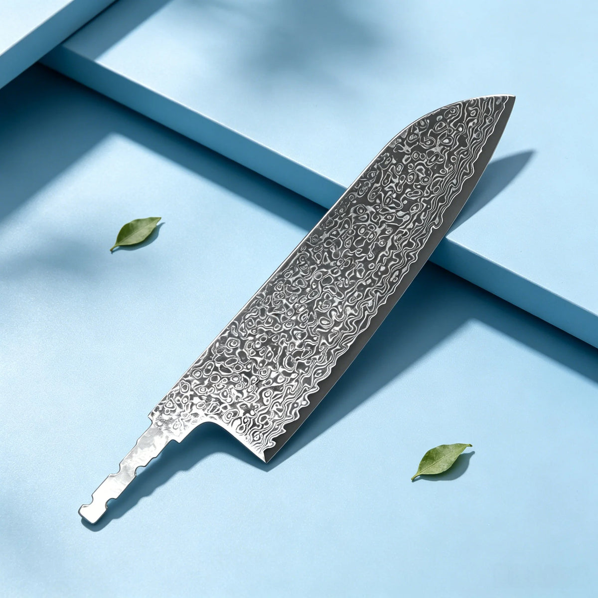 Hand Forged Damascus Steel Blade Blank – DIY Santoku Knife Damascus Blade Blank Axl