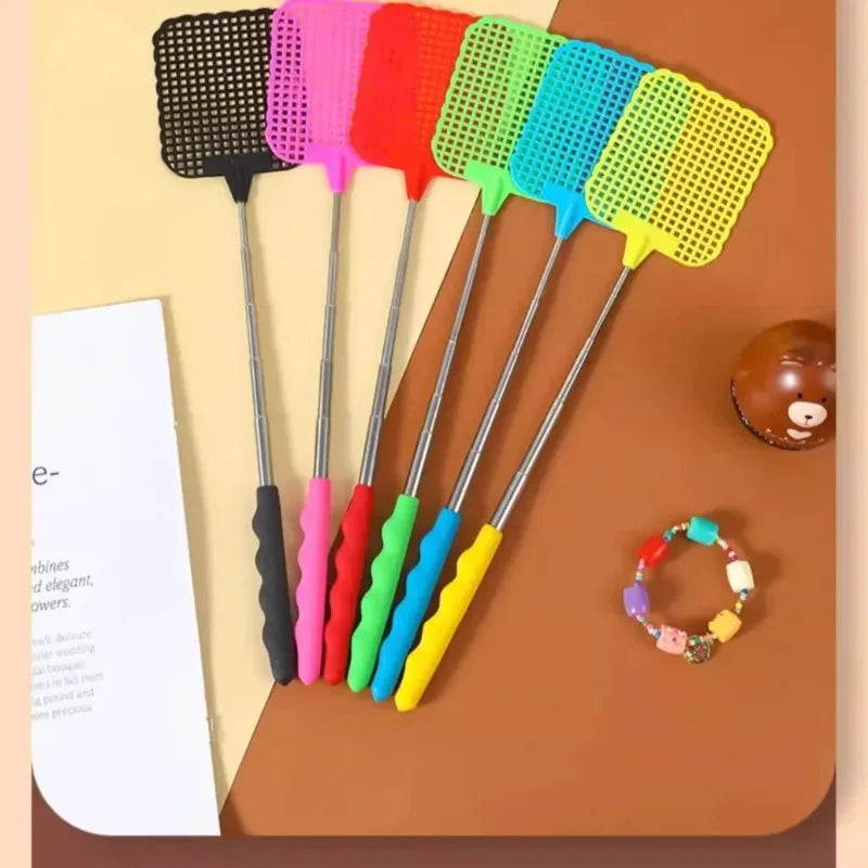 Telescopic Extendable Fly Swatter – Retractable Pest Control Tool Fly Swatter Axl Random Color