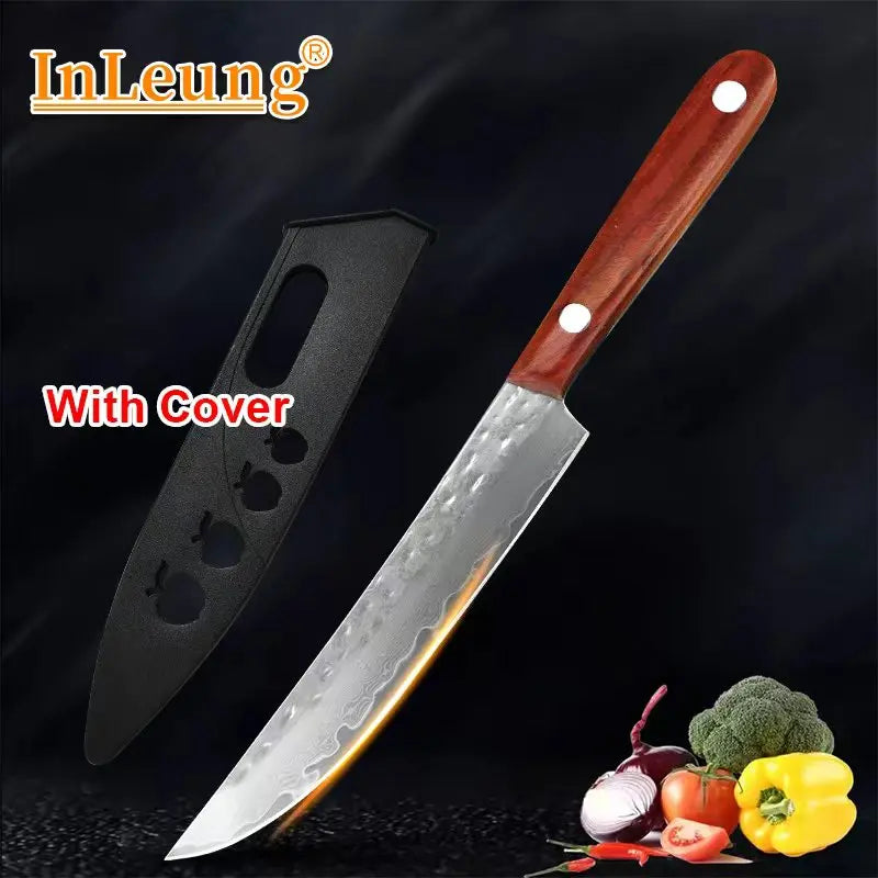 Hand Forged Damascus Steel Chef Knife – Wooden Handle Damascus Chef Knife Axl