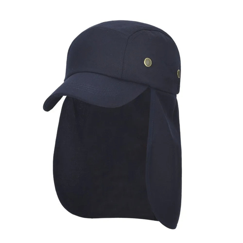 UV Baseball Cap with Neck Shawl – Unisex Outdoor Sun Hat Outdoor Sun Hat Axl Navy Blue