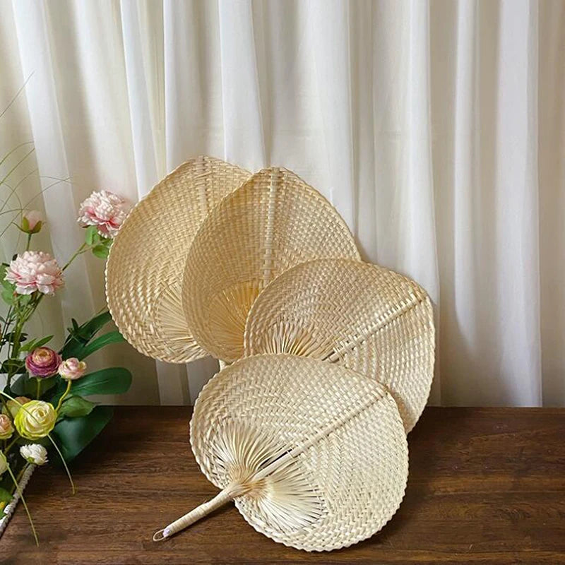 Handmade Bamboo Woven Hand Fan – Natural Summer Cooling Fan Bamboo Hand Fan Axl