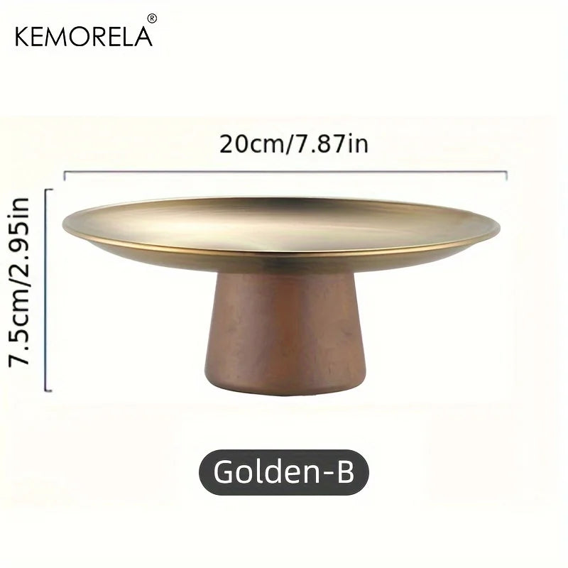KEMORELA Stainless Steel Cake Tray – Korean Dessert Display Plate Dessert Display Tray Axl Gloden-B