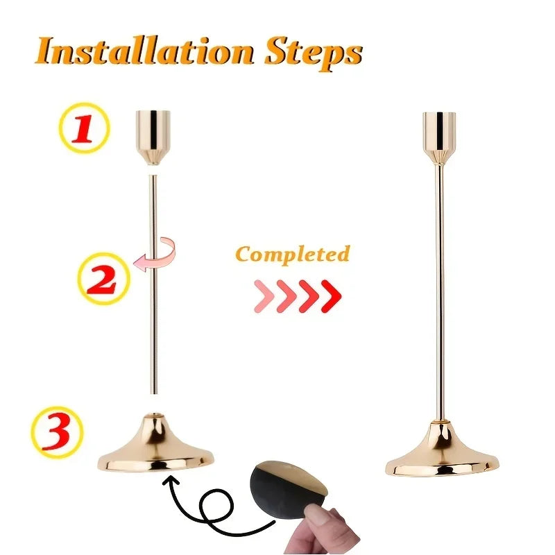 12 Elegant Metal Candle Holders – Wedding & Holiday Decor Metal Candle Holders Axl