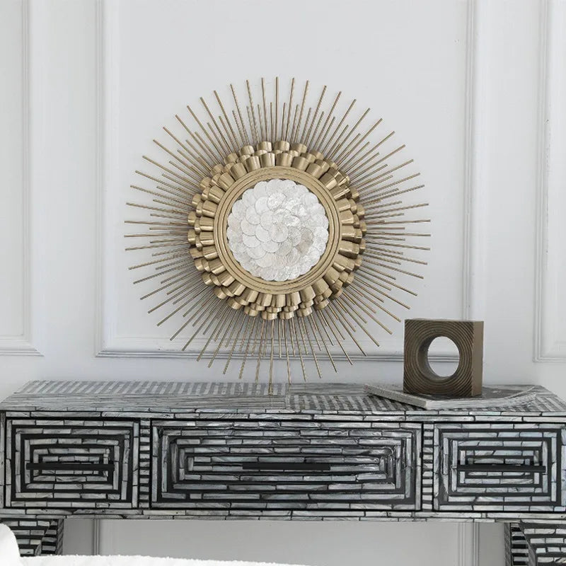 Shell & Metal Wall Art – Luxury Modern Mural Home Decor Metal Wall Art Axl