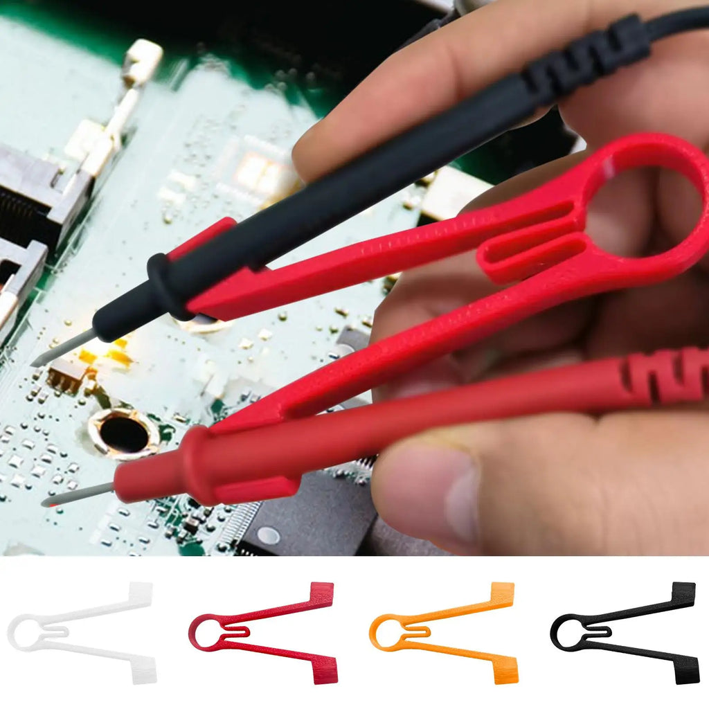Multimeter Probe Test Lead Holder – One-Hand Clamp Tool Probe Test Holder Axl