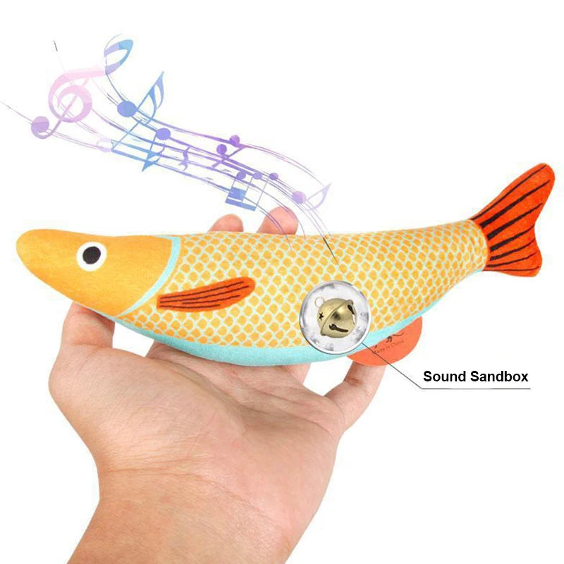 3D Catnip Fish Cat Toy – Plush Interactive Kitten Chew Toy Cat Plush Toy Axl