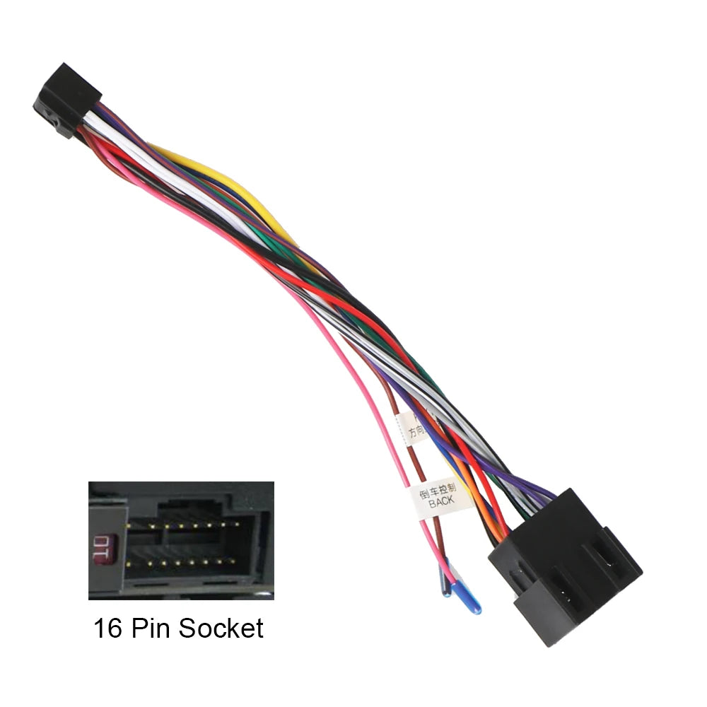 Alpine Car Stereo 16-Pin ISO Wire Harness Adapter Cable Car Audio Adapter Axl