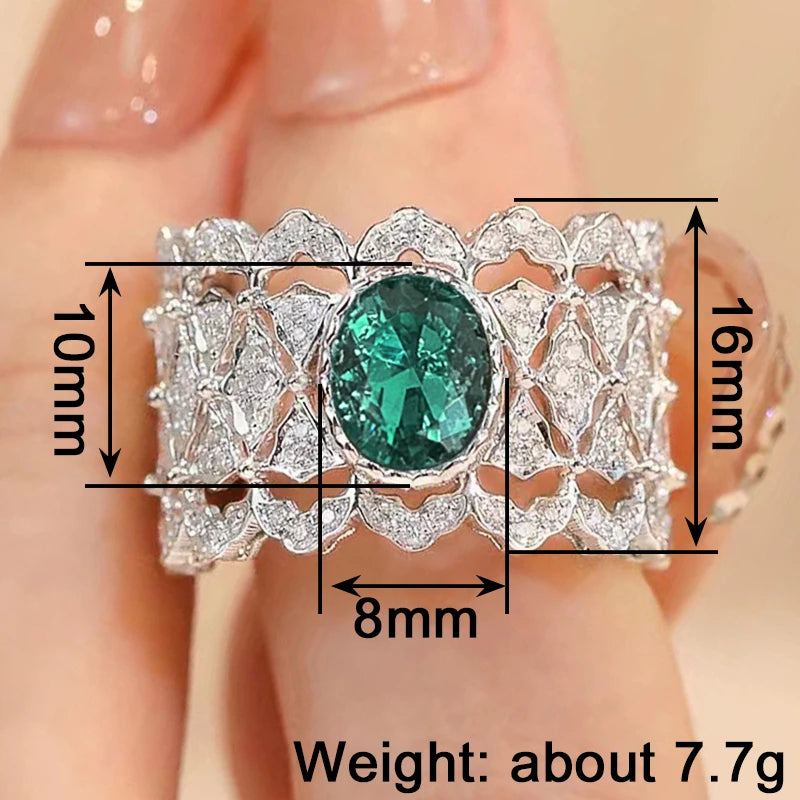 Huitan Hollow Cubic Zirconia Ring – Women's Elegant Party Jewelry Fashion Ring Axl